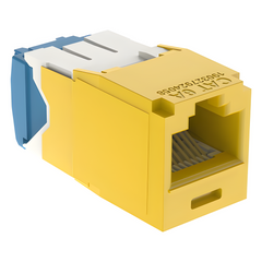 Conector Jack RJ45 Estilo TG, Mini-Com, Categoría 6A, de 8 Posiciones y 8 Cables, Color Amarillo