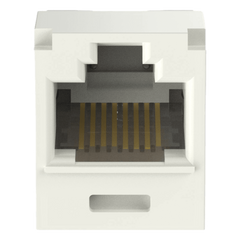 Conector Jack RJ45 Estilo TG, Mini-Com, Categoría 6A, Con Gel Resistente a la Corrosión, de 8 Posiciones y 8 Cables, Color Blanco Mate
