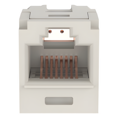 Módulo Acoplador RJ45 a RJ45, Mini-Com, Categoría 6, Color Blanco Mate