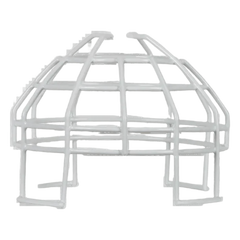 Protector De Rejilla Anti Vandalismo Y Golpes Accidentales, Color Blanco, Para Sirenas/Estrobos/Bocinas System Sensor, Montaje en Superficie en Techo, 8.55"Altox8.55"Anchox6.23"Profundidad