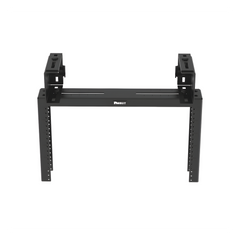 Rack de Distribución Aéreo de 2 Postes PanZone®, Rieles Roscados #12-24, de 6 UR, Color Negro