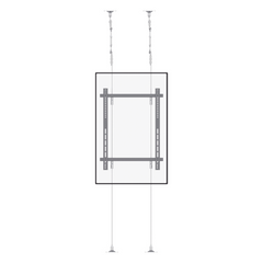 Montaje Cableado de Acero| Suelo a Techo| Capacidad Máx. de Carga 30kg| Para Pantallas de 32" ~ 75"| VESA 400 x 600