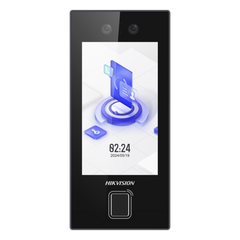 Terminal Facial MinMoe DS-K1T344EBFWX-E1 / Lector de Huellas y Tarjetas PROX EM / 3000 Rostros / 3000 Huellas / Pantalla 4.5" / Hik-Connect Teams / IP65 / PoE WiFi / HIK-IA / SIP