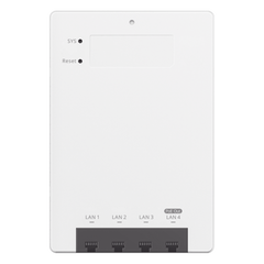 Punto de Acceso Wi-Fi 7 de Pared para Hotel u Oficina / BE3600 / Hasta 512 Usuarios / 1 Puerto 2.5G WAN PoE In + 3 LAN Gigabit + PoE Out / 802.11be / Gestión Cloud