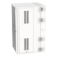 Gabinete PanZone de Montaje en Pared, de 19in, Puerta con Ventana de Seguridad, 26 UR, 762mm de Profundidad, Color Blanco