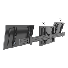 Soporte de Pared para TV / Riel Triple 400T / Capacidad 110 lbs (50 kg) / Compatible 32"-65" / VESA 100x100-600x400 mm / Ajuste Ángulo 5°-15° / Montaje Profesional