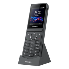 Teléfono IP Wi-Fi Portátil / Pantalla Color 2.4" 240x320 / Wi-Fi 6 Dual-Banda / Bluetooth 5.0 / Batería 3000mAh 13h Talk / Video H.264 4CIF / Resistencia Caídas 1.8m (5.9 ft) / Conferencia 6 Vías / USB Type-C