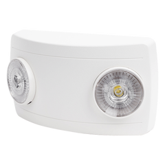 Luz de Emergencia LED / Doble LED 1W 150 lúmenes / Batería Ni-Cd 3.6V 900mAh / 90 min Autonomía / Voltaje Universal 127-240 VAC / UL 5VA / Blanco