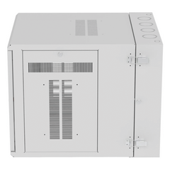 Gabinete PanZone de Montaje en Pared, de 19in, Puerta con Ventana de Seguridad, 12 UR, 762mm de Profundidad, Color Blanco