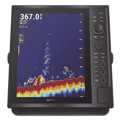 Pantalla Náutica GPSMAP 15" / Resolución XGA 1024x768 / Dual-Frequency Sonar 50/200 kHz / CHIRP Sonar Built-in / ClearVü y SideVü / Compatible con NMEA 2000 y 0183 / 2 Ranuras SD / IP26/IP27