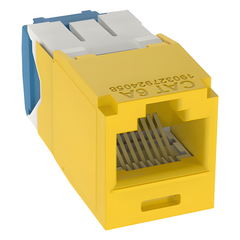 Conector Jack RJ45 Estilo TG, Mini-Com, Categoría 6A, de 8 Posiciones y 8 Cables, Color Amarillo