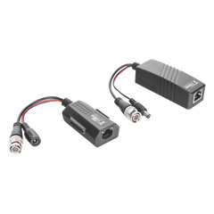 Kit de transceptores activos TURBO HD. Convierte 36/24 Vcc a 12 Vcc regulados, a través de cable UTP Cat5e / 6. Transmision de 200 m (Revisar tabla de resoluciones )