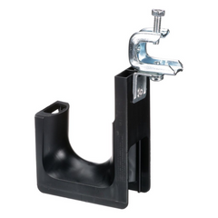 Sujetador STRONGHOLD tipo J (J-Hook), Con Abrazadera de Tornillo para Montaje, Hasta 46 Cables Cat6, Nylon 6.6, Color Negro, 1 pieza