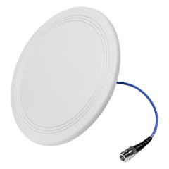 Antena Omnidireccional para Techo Interior / 600-6000 MHz / 5 Bandas Celulares y WiFi / Perfil Ultra Bajo 8 mm / Conector N-hembra / Cable Plenum 30 cm / Material del radomo, ABS