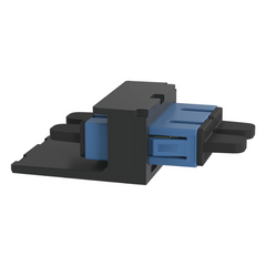 Módulo Acoplador SC Duplex, para Fibra Óptica Monomodo OS1/OS2, Tipo Mini-Com, Color Azul