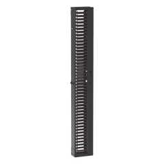 Organizador Vertical PatchRunner™, Sencillo (Solo Frontal), Para Rack Abierto de 45 Unidades, 6 in de Ancho, Color Negro