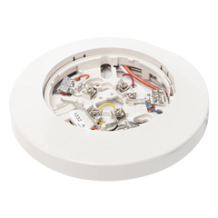 Base enchufable para detectores de humo fotoeléctrico e iónico serie 2151/1151, 4 hilos, con relé auxiliar y salida para anunciador remoto