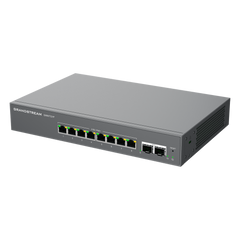 Switch L2 Lite Administrable de 10 Puertos / 8 Puertos Ethernet 2.5 Gigabits / 2 Puertos SFP+ 10 Gigabits / PoE+ 802.3af/at / VLAN 802.1Q / QoS / IGMP Snooping / Montaje en Escritorio o Pared