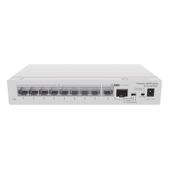 Switch Gigabit No Administrable PoE / 8 puertos 10/100/1000 Mbps (PoE) / 2 Puertos SFP Uplink / 124W