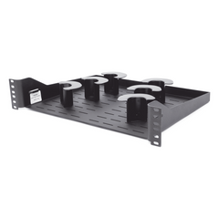 Charola Ventilada Para Administración de Cable en Racks o Gabinetes, con 6 Postes para Control de Holgura, de 19in, 2 UR, Color Negro