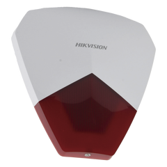 Sirena Estrobo Cableada Hikvision DS-PS1-R / 105 dB / LED Rojo / IP54 / 12V CC / Compatible con Paneles de Alarma