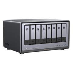 NAS UGREEN NASync DXP8800 Plus / Intel Core i5-1235U 10 Núcleos / 8 Bahías SATA + 2 M.2 NVMe / 2 Puertos 10GbE / Thunderbolt 4 / HDMI 8K / DDR5 Expandible 64GB / PCIe 4.0 x4