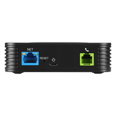 Adaptador de Teléfonos Analógicos ATA / 2 Puertos FXS (Conectar Teléfono Análogo) / Soporta 2 Perfiles SIP / Ethernet 10/100Mbps / Seguridad TLS y SRTP / Conferencia de Voz 3 Vías /