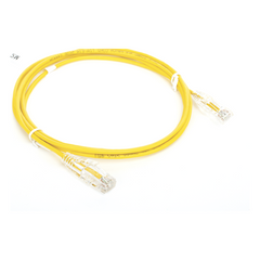 Cable de Parcheo Slim UTP Cat6 - 2 Metros (6.56 Pies) Amarillo Diámetro Reducido (28 AWG)