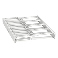 Organizador de Cables Horizontal NetManager de Alta Densidad, Doble (Frontal y Posterior), Para Rack de 19in, 1UR, Color Blanco