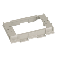 Soporte para Montaje de Faceplates en Canaleta T70, de PVC Rígido, Color Gris Internacional