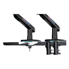 Soporte Mecánico Gaming NB F5 / Monitores de 32" a 60" / VESA 75x75 y 100x100 mm / Carga 2-20 kg (4.4-44 lbs) / Iluminación RGB / Sistema de Resorte de Alta Precisión