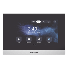 Monitor ANDROID / Soporta APP Android / Pantalla Touch Screen LCD 7" / WiFi / Punto WIFI / Bluetooth / PoE / SIP / 8 Entradas de Alarma / 1 Salida de Relé / Comunicación con App de Familiares / Administración 100 % en la Nube