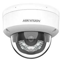 Domo IP 4 Megapixel / Lente 2.8 mm / Dual Light (30 mts IR + 30 mts Luz Blanca) / Micrófono Integrado / Antivandálico IK08 / Motion Detection 2.0 / Exterior IP67 / H.265 / PoE / ONVIF / Micro SD