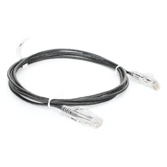 Cable de Parcheo Slim UTP Cat6 - 1.5 Metros (4.92 Pies) Negro Diámetro Reducido (28 AWG)