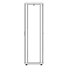 Gabinete Rack 42 Unidades / Piso 19 Pulgadas / Puerta Cristal Templado / Capacidad Carga 1000 Kg / Acero Calibres 16-18-20 / Ventilación Superior / Cerradura Seguridad, Niveladores Incluidos