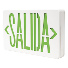 Letrero LED de Emergencia SALIDA / Voltaje Dual 120/240 VAC / Montaje Universal / Batería Ni-Cd Incluida