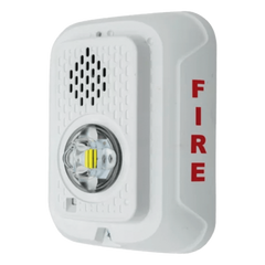 Sirena con lámpara estroboscópica LED de 2 hilos para pared, candela seleccionable, color blanco, compatible con SpectrAlert