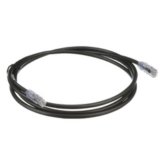 Cable de Parcheo UTP, Cat6A, 24 AWG, CM, Color Negro, 0.91 Metros (3 Pies)