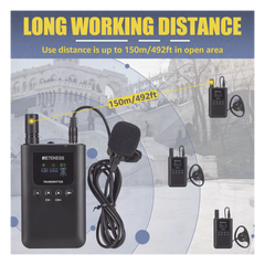 Kit para guía turístico de 1 transmisor y 10 receptores