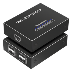Kit EXTENSOR USB 2.0 de 4 Puertos para Distancias de Hasta 150 m | Soporta USB 2.0, USB 1.1 y USB 1.0 | UTP Cat 5e/6/6a/7 | Soporta Switch Gigabit | Ideal para Cámaras WEB, Impresoras, Escáner, Memorias, Mouse, etc.