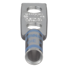 Zapata de compresión LCD6-14A-L para cal. 6 Awg, Doble barreno para tornillo prisionero de 1/4, Espaciado de orificio 16mm, 1 Pz