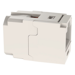 Módulo Acoplador RJ45 a RJ45, Mini-Com, Categoría 6, Color Blanco Mate