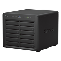 NAS Synology DiskStation DS2422+ | 12 Bahías | Expandible a 24 Bahías | Procesador AMD Ryzen Quad-Core | Hasta 32 GB DDR4 ECC | Caché NVMe SSD | Redes 10/25GbE | Compatible con Virtualización y Vigilancia.