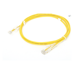 Cable de Parcheo Slim UTP Cat6 - 2 Metros (6.56 Pies) Amarillo Diámetro Reducido (28 AWG)