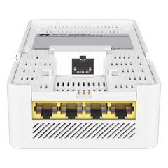 Punto de Acceso eKit Wi-Fi 6 para Pared / Hasta 128 Clientes / 2.9 Gbps / 1 Puerto Gigabit PoE in + 3 Puertos LAN Gigabit + 1 Puerto LAN PoE out / Smart Antenna 20% más cobertura / Libre de Licenciamiento