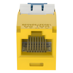 Conector Jack RJ45 Estilo TG, Mini-Com, Categoría 6A, de 8 Posiciones y 8 Cables, Color Amarillo