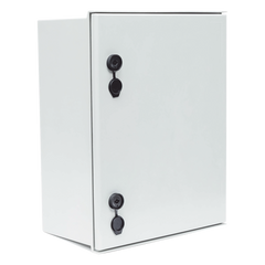 Gabinete de Poliéster IP65 Uso en Intemperie (400 x 500 x 200 mm) con Placa Trasera Interior de Plástico (Incluye Chapa y Llave).