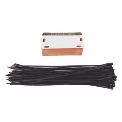 Etiqueta Autolaminada para Identificación de Fibra Óptica Paquete de 25 Piezas, Para Uso Interior/Exterior, Dimensiones de 90 x 50 mm (3.54 x 1.97 Pulgadas), Color Negro con Naranja