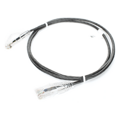Cable de Parcheo Slim UTP Cat6 - 1 Metro (3.28 Pies), Negro, Diámetro Reducido (28 AWG)