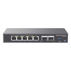 4 en 1: Firewall Nueva Generación, Router, IP PBX (24 usuarios / 8 llamadas), Switch Gigabit de 5 Puertos (4 PoE) y 2 Puertos SFP 2.5 Gigabit / Todos los puertos son configurables WAN/LAN, máximo 3 x WAN